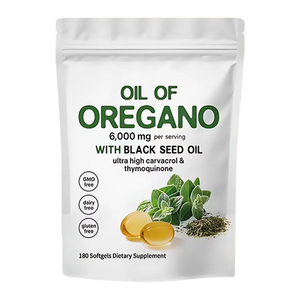 Oil of Oregano with Black Seed Oil - 180 Softgels